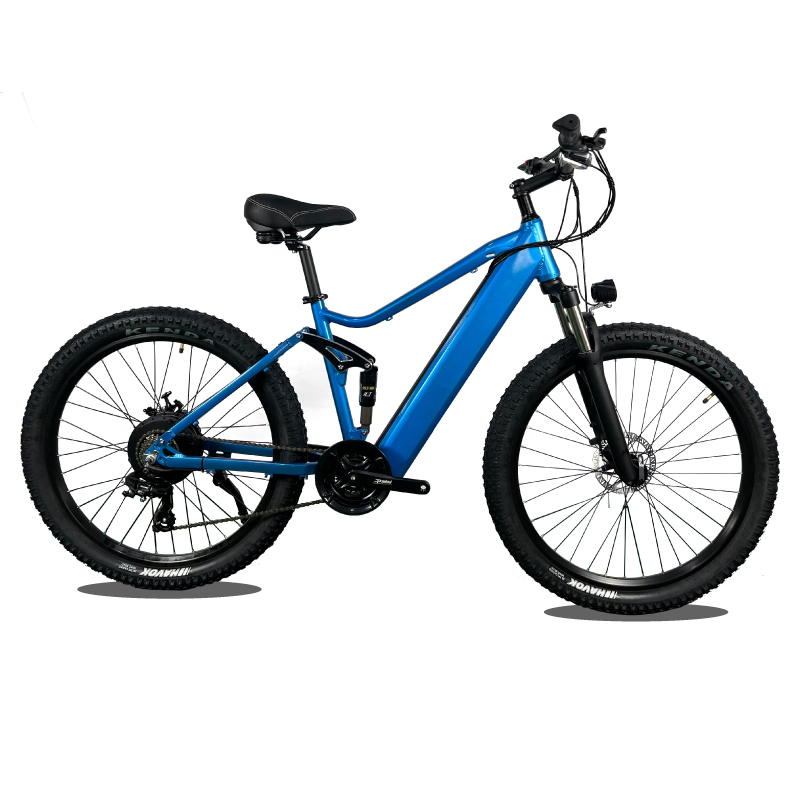 OEM 7 Speed Two Wheel Electric Bike 27.5 Inch Dual Suspension Electric Bike